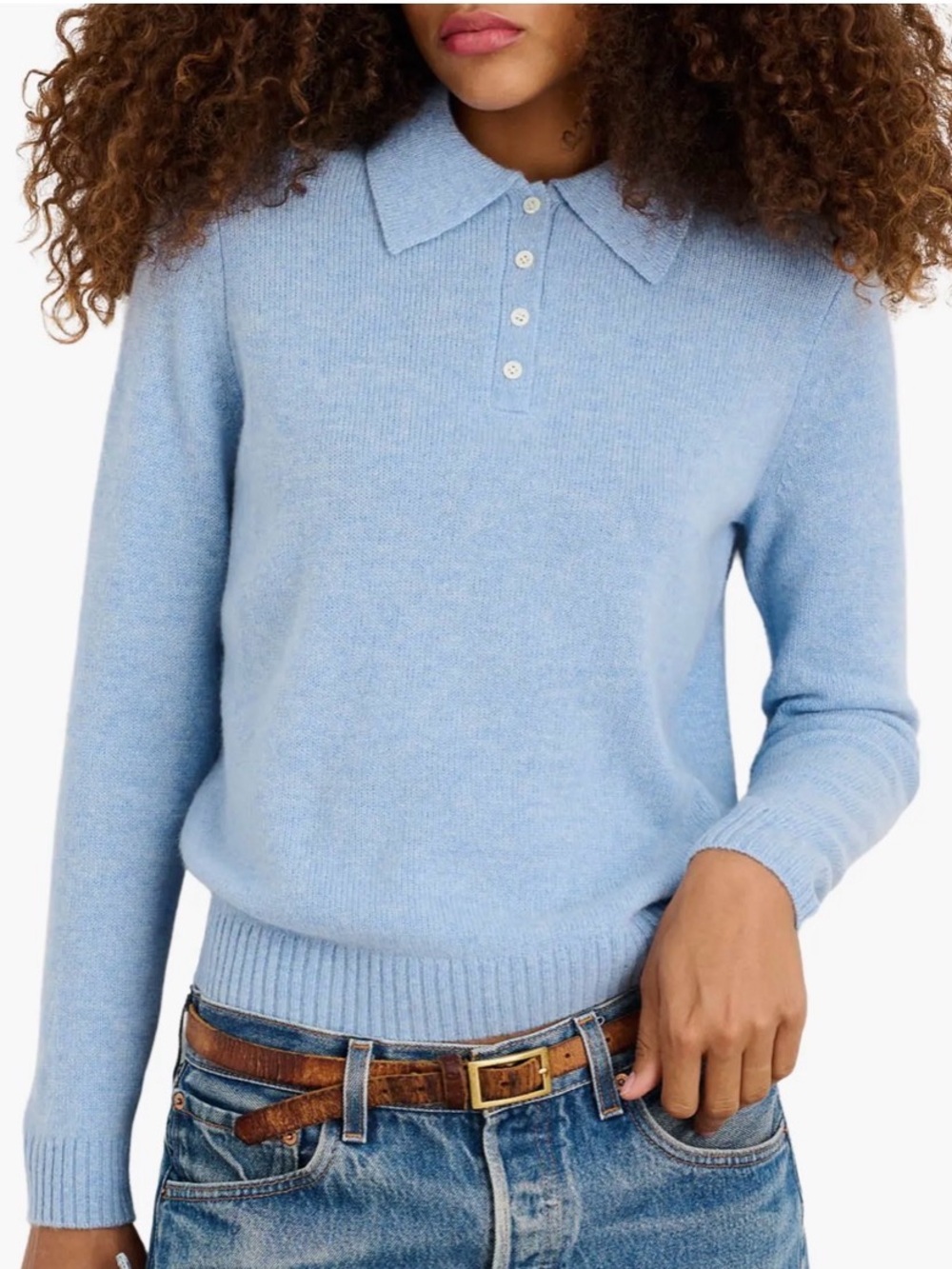 Alex Mill Alice Cashmere Polo Sweater Size Small